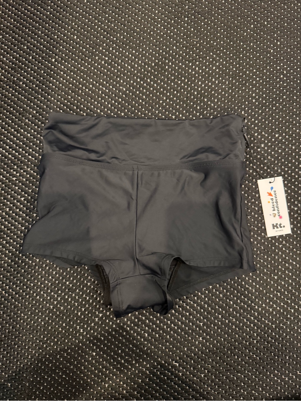 Knix Black High-Waist Period Proof Swim Shorts